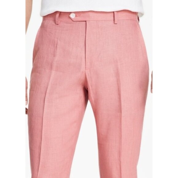 Tommy Hilfiger Mens Modern Fit Pure Linen Comfortable Pants Red Size 32x30 NWT - Picture 3 of 5